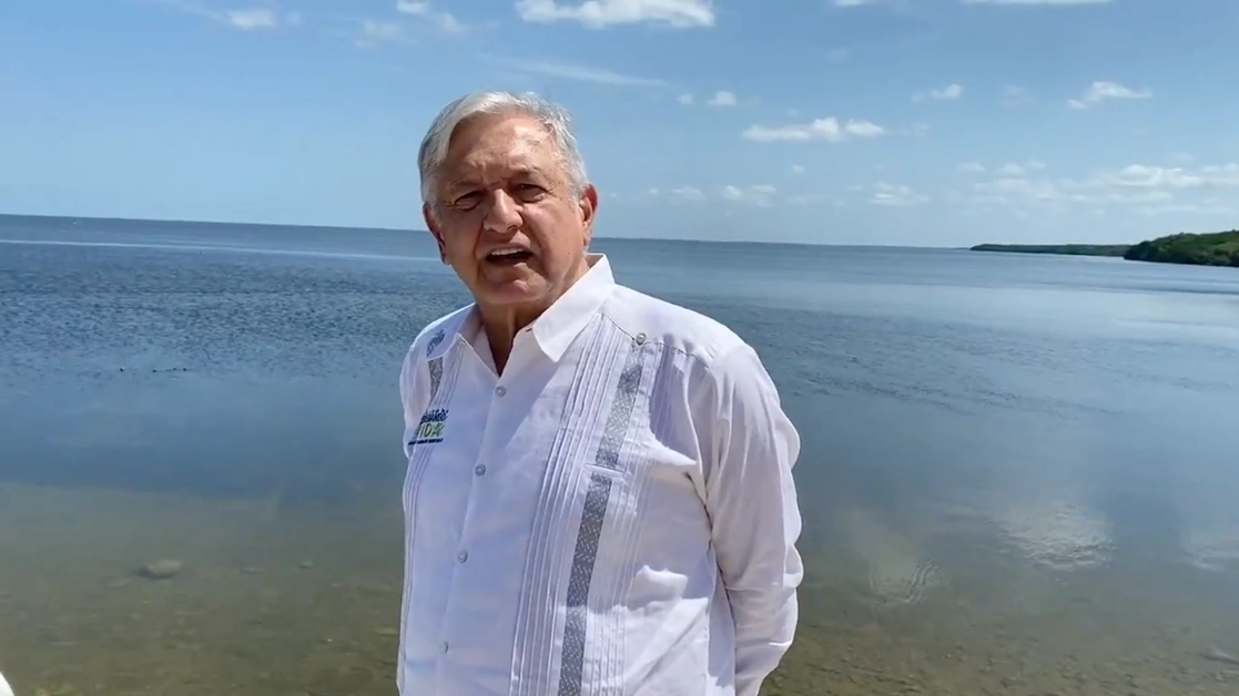 Captura de pantalla del video en la cuenta de Twitter @lopezobrador_