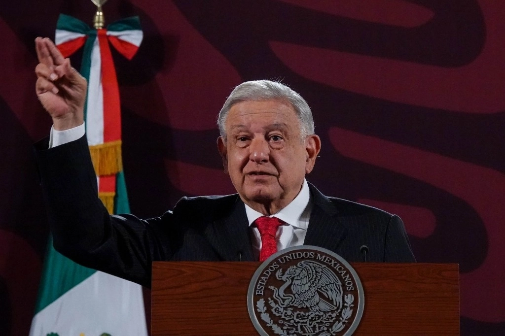El presidente López Obrador, durante su conferencia desde Palacio Nacional, el 18 de junio de 2024. Foto Cuartoscuro 