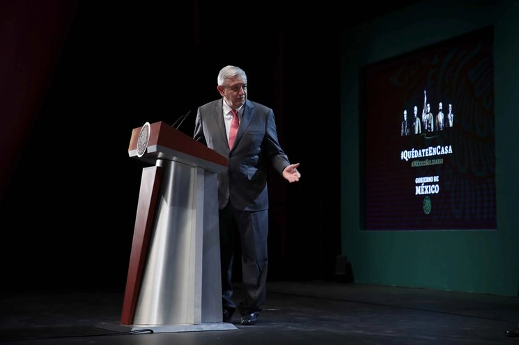 El presidente López Obrador ofrece este jueves su conferencia de prensa desde Texcoco, Estado de México. Foto Presidencia