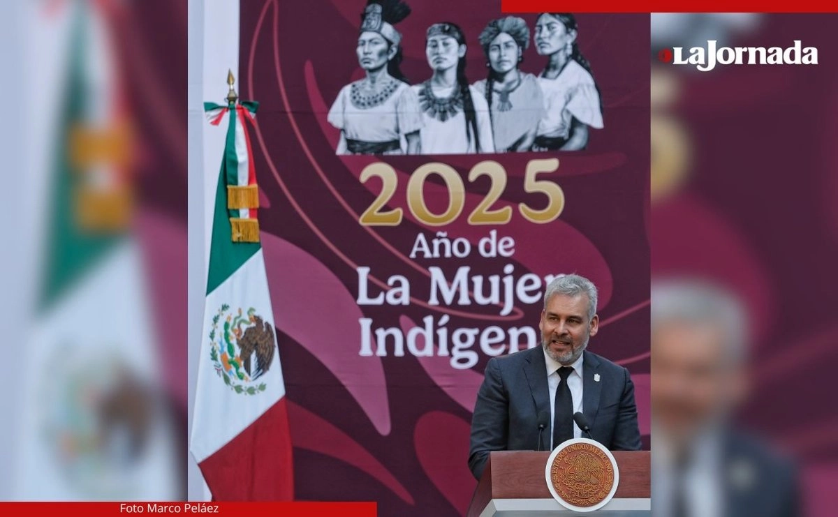 El gobernador Alfredo Ramírez Bedolla durante la presentación del Plan Michoacán, el 9 de noviembre de 2025. Foto 