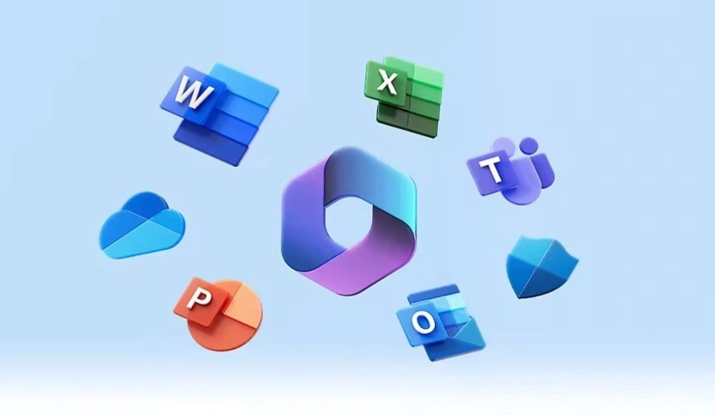 Logo de Microsoft y sus apps. Foto Europa Press