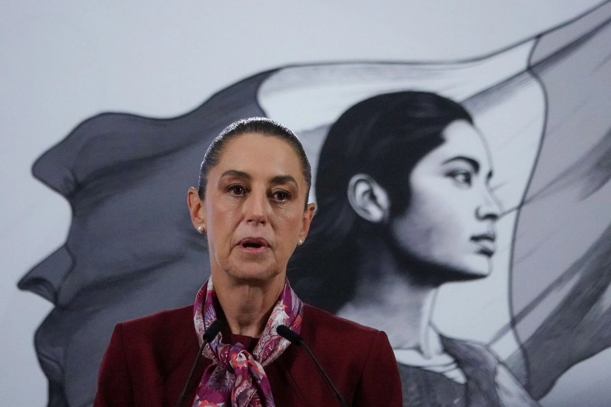 La presidenta Claudia Sheinbaum, durante su conferencia de este jueves 16 de octubre. 