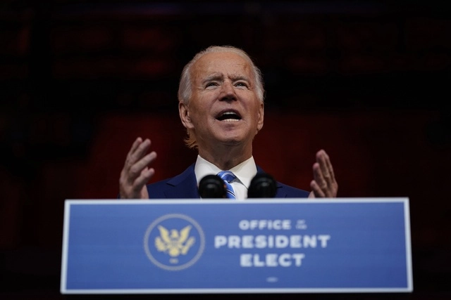 Joe Biden, presidente electo de EU. Foto Ap