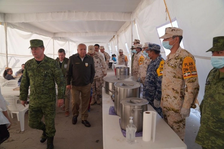Francisco Garduño, titular del Instituto Nacional de Migración, realizó una visita de trabajo en Tijuana, Baja California. Foto Twitter @INAMI_mx