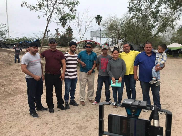 Campamento de migrantes en Tamaulipas. Foto Julia Antonieta Le Duc 
