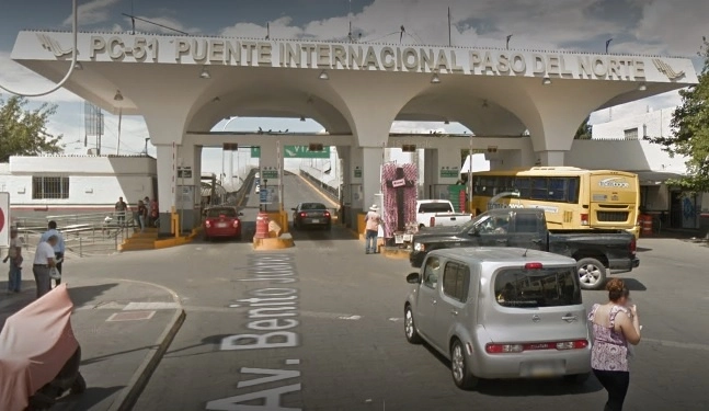 Puente internacional Paso del Norte en Ciudad Juárez, Chihuahua. Imagen tomada de Google Maps