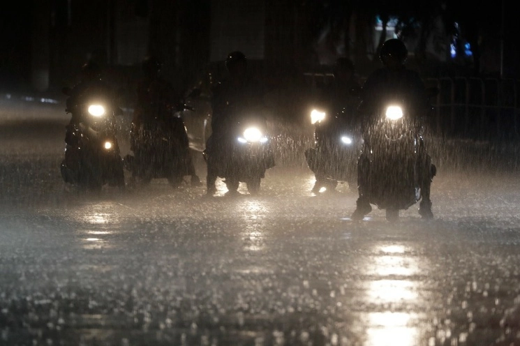 Lluvias en Taiwán. Foto Ap