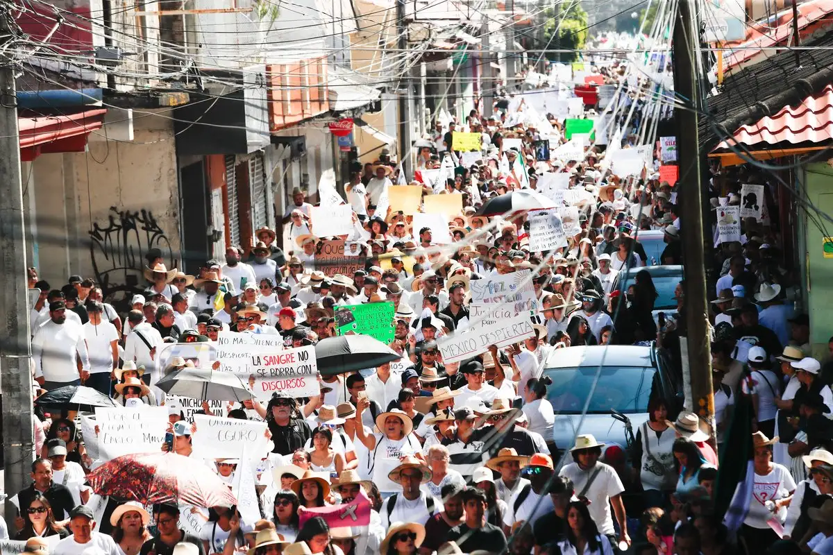Marcha por la paz en Uruapan. 