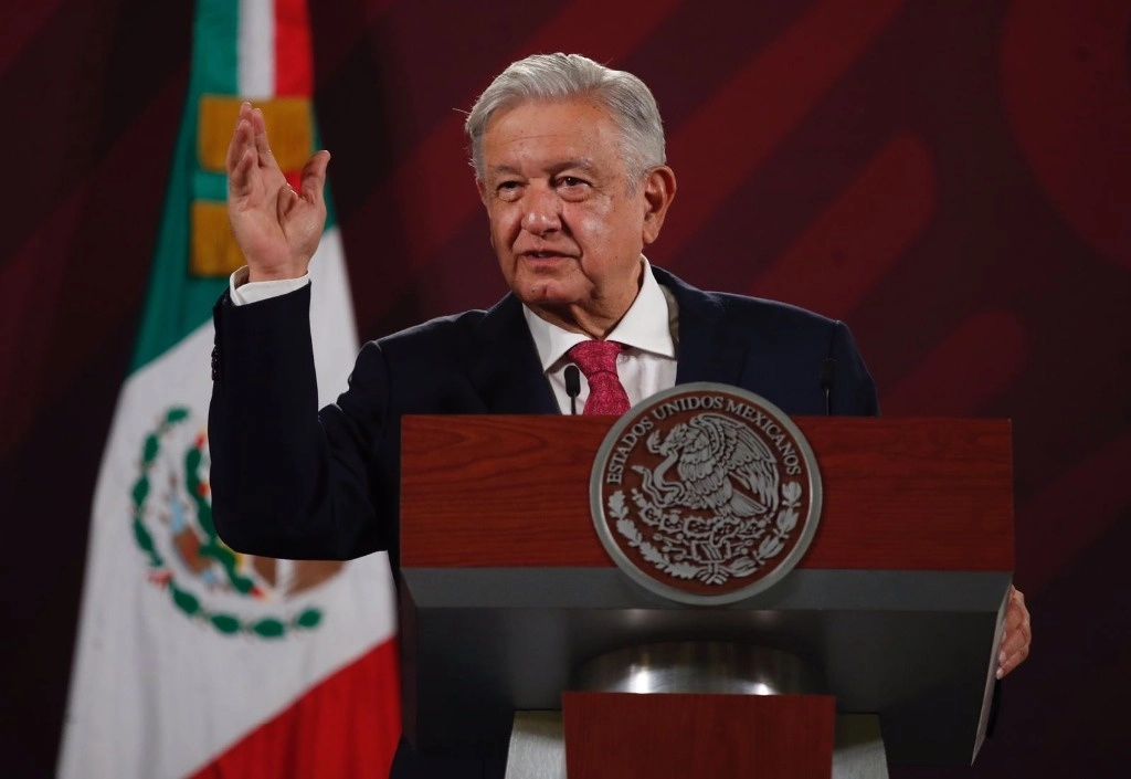  El presidente de México Andrés Manuel López Obrador, durante su conferencia matutina en el Salón Tesorería de Palacio Nacional, en la Ciudad de México, el 15 de marzo de 2023. Foto Cristina Rodríguez