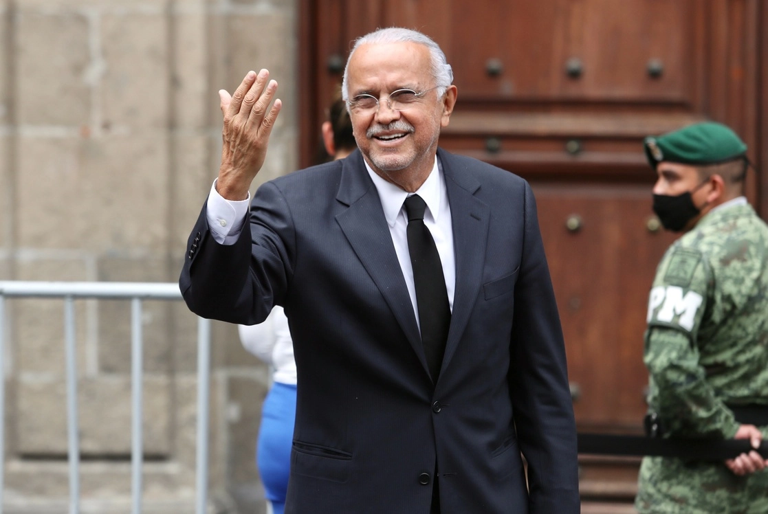 Miguel Ángel Navarro Quintero, gobernador electo de Nayarit, en la Ciudad de México, previo a una reunión con el presidente López Obrador, el 24 de junio de 2021. Foto Yazmín Ortega Cortés