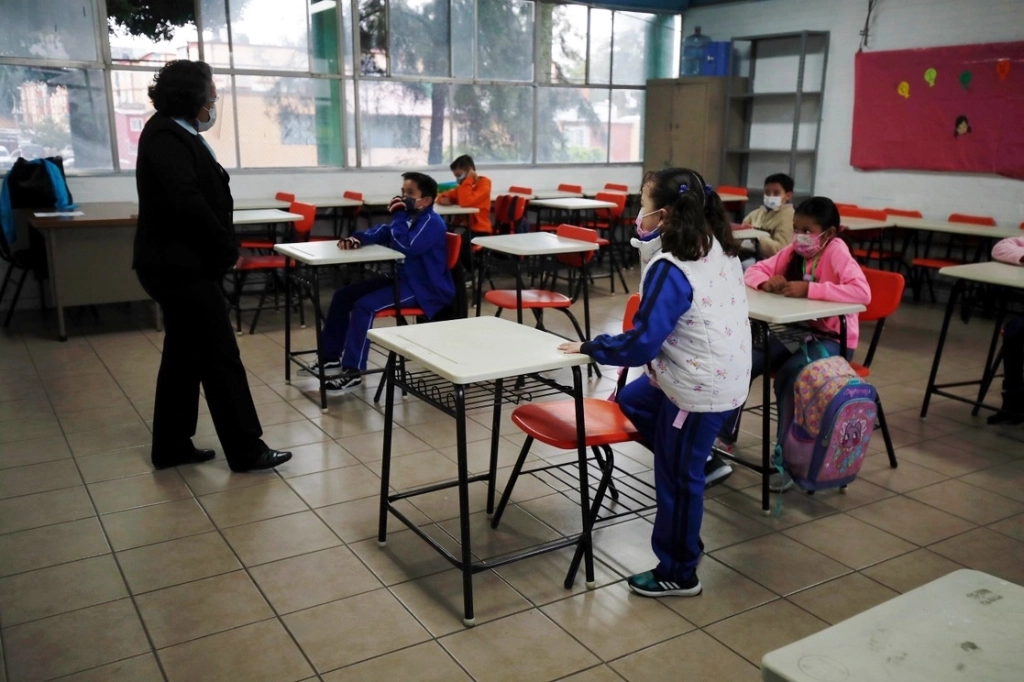 Alumnos de una escuela primaria en imagen de archivo. Foto Cristina Rodríguez
