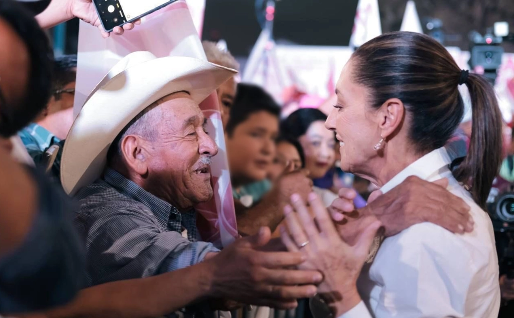 La candidata a la presidencia, Claudia Sheinbaum durante su encuentro con simpatizantes. Foto tomada de la cuenta de X @Claudiashein