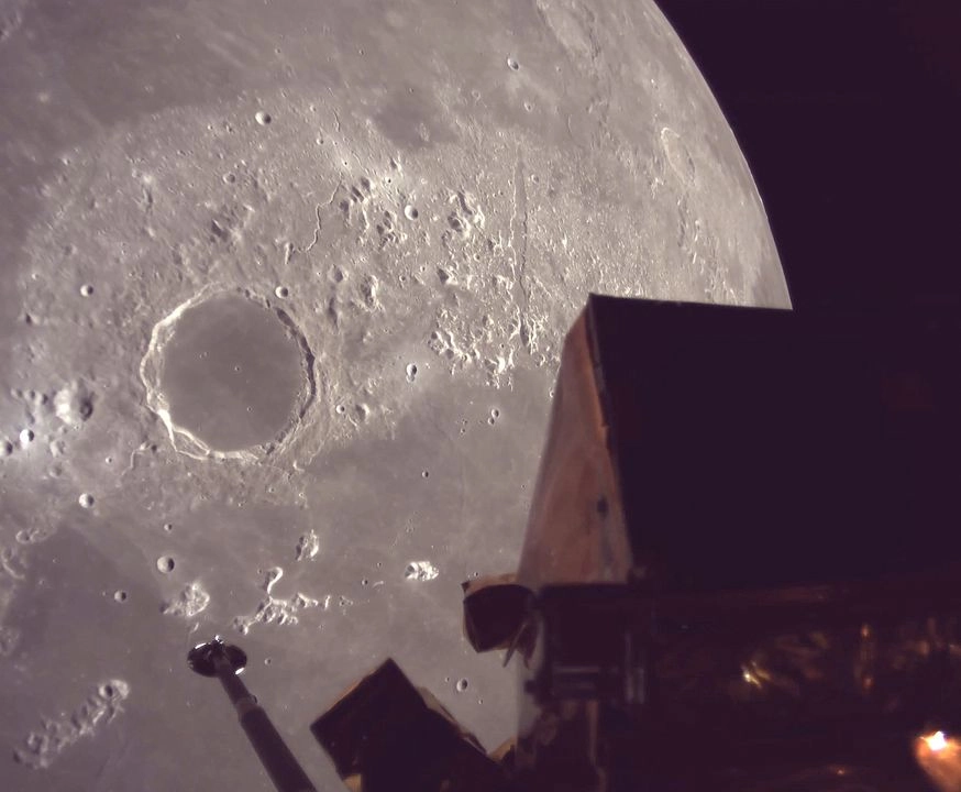 La sonda Resilience orbitando la Luna, el 4 de junio de 2025. Foto Ispace vía 