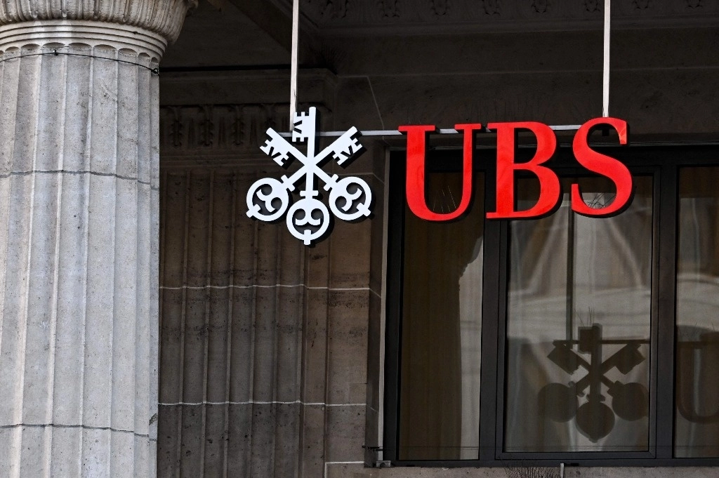 Oficinas de UBS en Lausana, Suiza, en febrero de 2024. Foto Afp