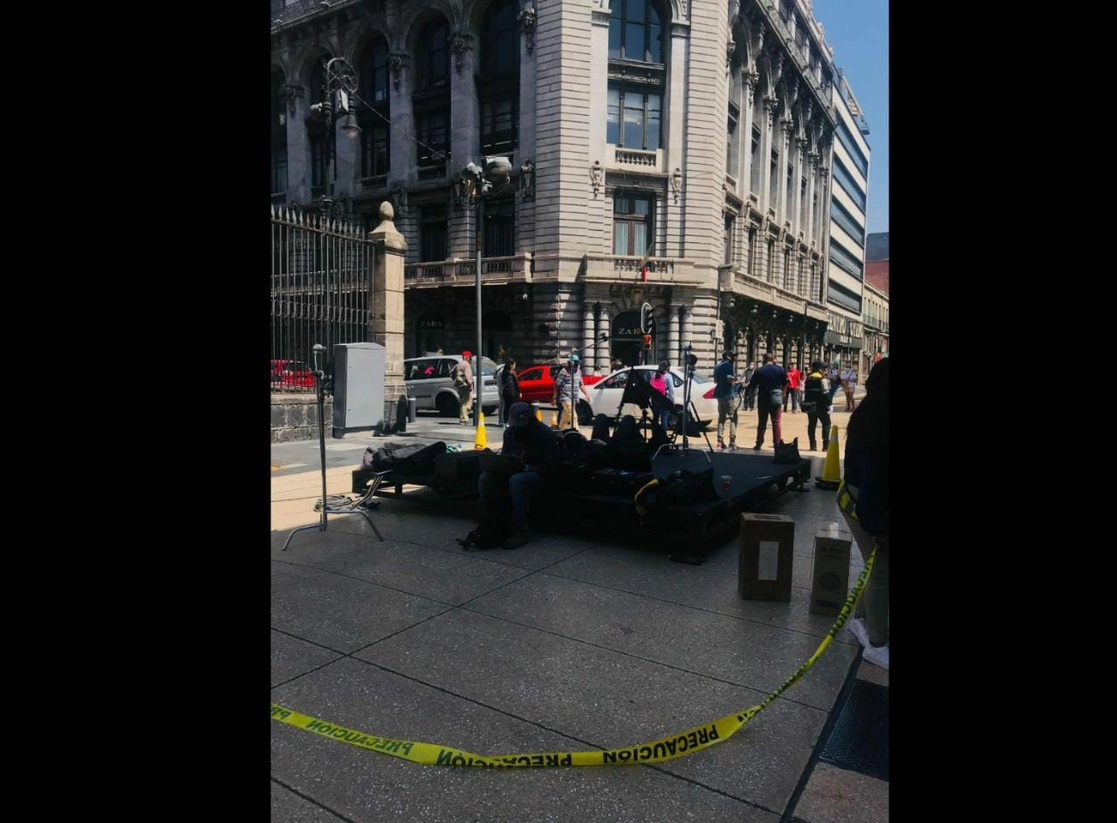Los cierres por protestas y filmaciones en el Centro Histórico han causado molestia entre los comerciantes de la zona, el 4 de febrero de 2021. Foto Bertha Teresa Ramírez