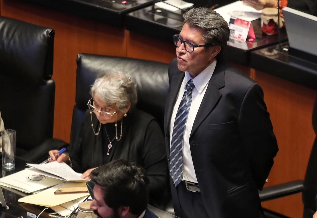 El senador Ricardo Monreal durante la sesión de este 14 de diciembre de 2022. Foto Marco Peláez