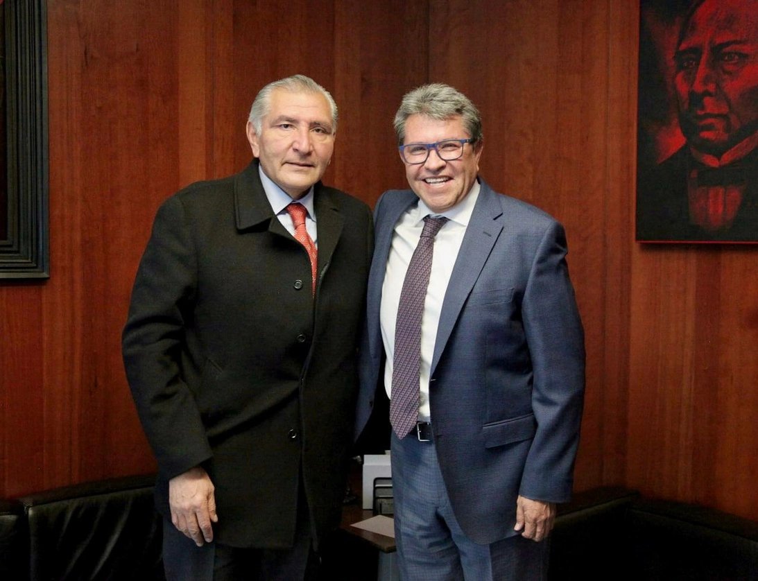 El secretario de Gobernación, Adán Augusto López, y el presidente de la Jucopo, Ricardo Monreal, el 14 de noviembre de 2022. Foto tomada del Twitter de @RicardoMonrealA