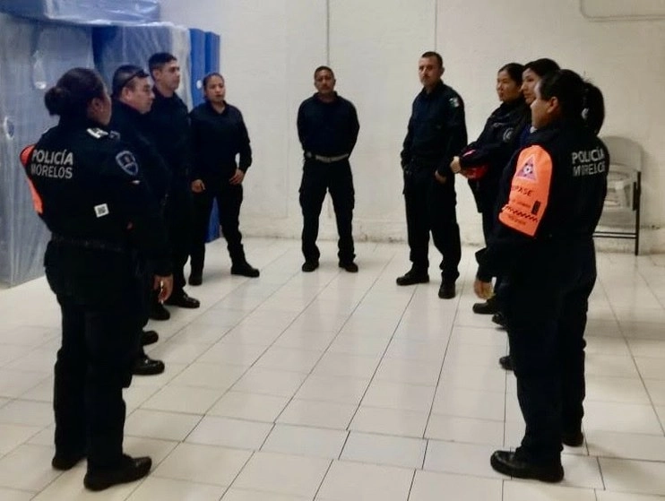 Policía de Género de Cuernavaca en capacitación. Foto: CES Morelos