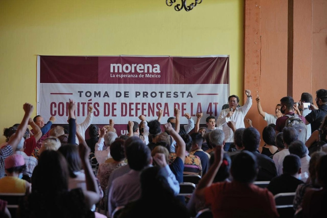 Arranque de los comités de defensa de la 4T en Tlaquepaque, Jalisco, este miércoles. Foto @mario_delgado