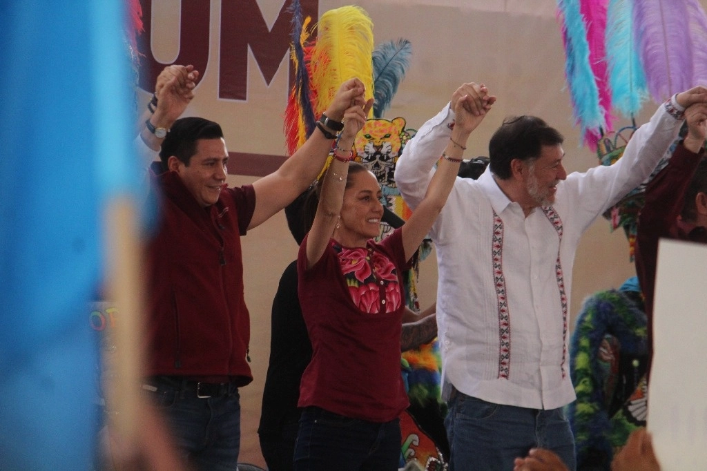 Claudia Sheinbaum, precandidata presidencial de la coalición Sigamos Haciendo Historia se reunió con simpatizantes en Yautepec, Morelos. Foto Rubicela Morelos