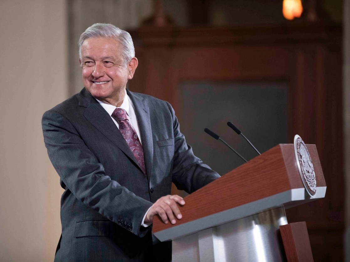 El presidente Andrés Manuel López Obrador, en conferencia de prensa en Palacio Nacional, respondió preguntas sobre la extinción de mecanismos de gasto público. Foto cortesía Presidencia