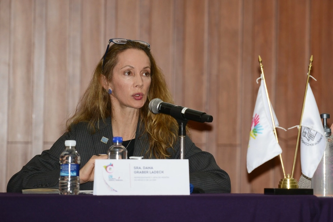 Dana Graber Ladek, jefa de la Misión en México de la Organización Internacional para las Migraciones (OIM). Foto CDHCM 
