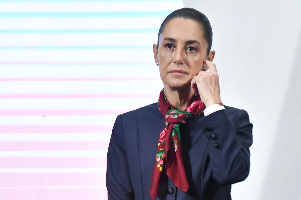 La presidenta Claudia Sheinbaum durante la conferencia matutina en Palacio Nacional, el 9 de septiembre de 2025. Foto 