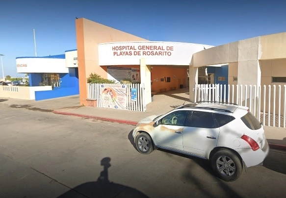 Fachada del Hospital General Playas de Rosarito, en Baja California. Imagen tomada de Google Maps