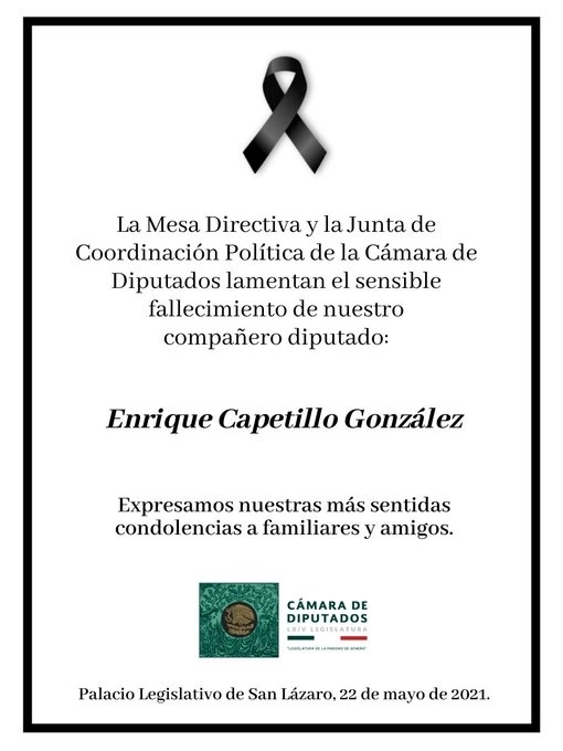 Capetillo era diputado de mayoría relativa por el distrito 7 del estado de Veracruz.