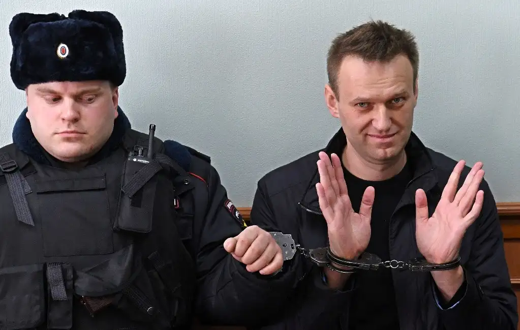 Proceso en 2017 contra Aleksei Navalny. Foto Afp