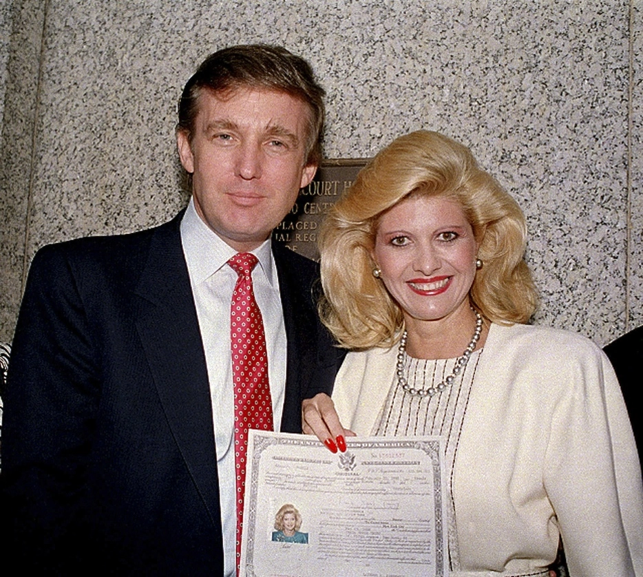 Donald e Ivana Trump estuvieron casados de 1972 a 1992. Foto Ap