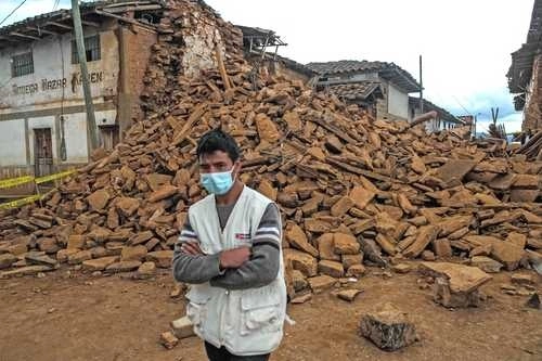 Más de 80 viviendas quedaron inhabitables por el sismo en la región peruana de Amazonas. Foto Afp/Presidencia de Perú/ Aldair Mejía/ archivo