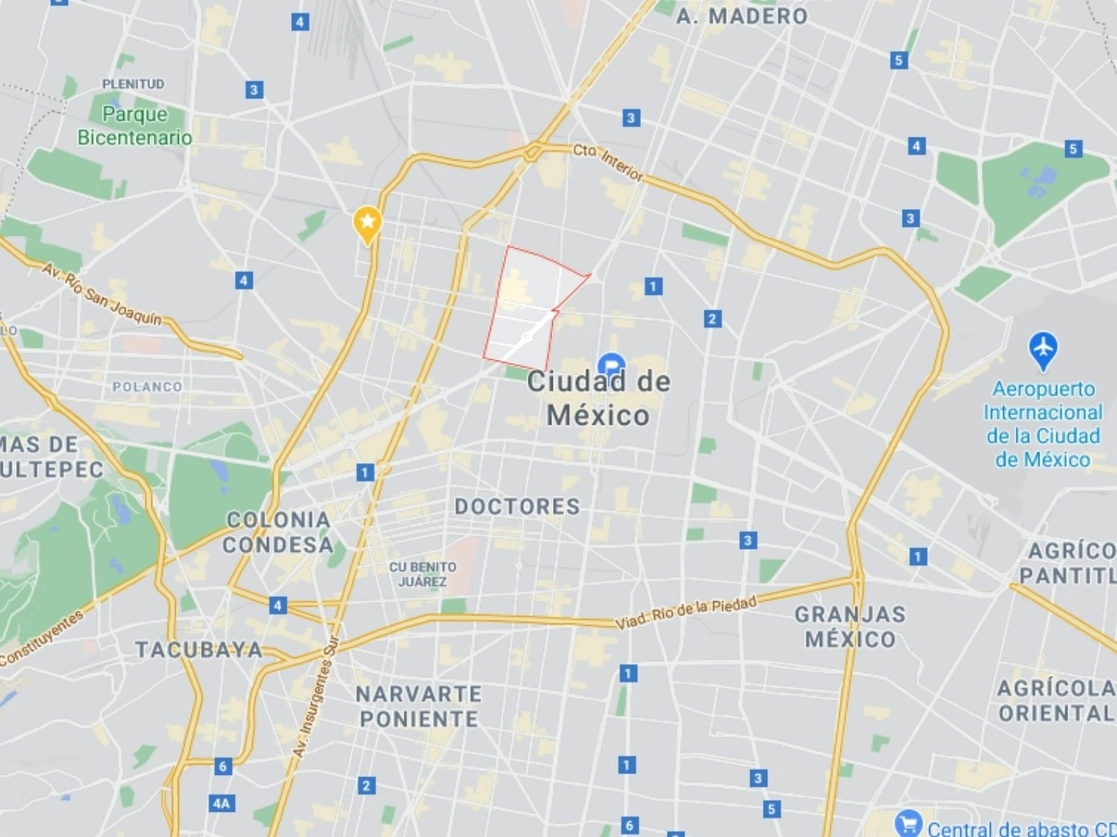 La conductora de un vehículo particular provocó la muerte de un policía y lesiones en otro, quienes perseguían a dos asaltantes en la colonia Guerrero. Imagen tomada de Google Maps 