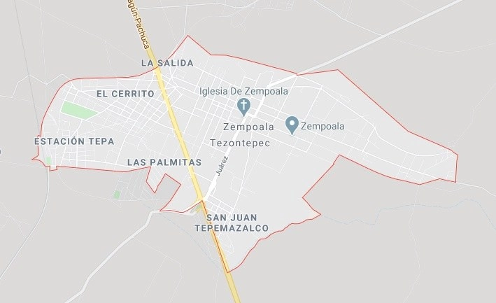 El accidente del minero de 75 años ocurrió en San Pedro Tlaquilpan, municipio de Zempoala, Hidalgo. Captura de imagen de Google Maps