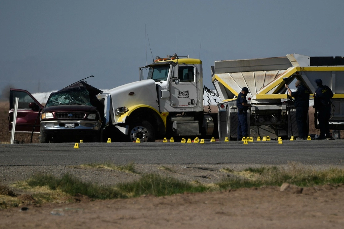 Imagen del accidente. Foto Afp 