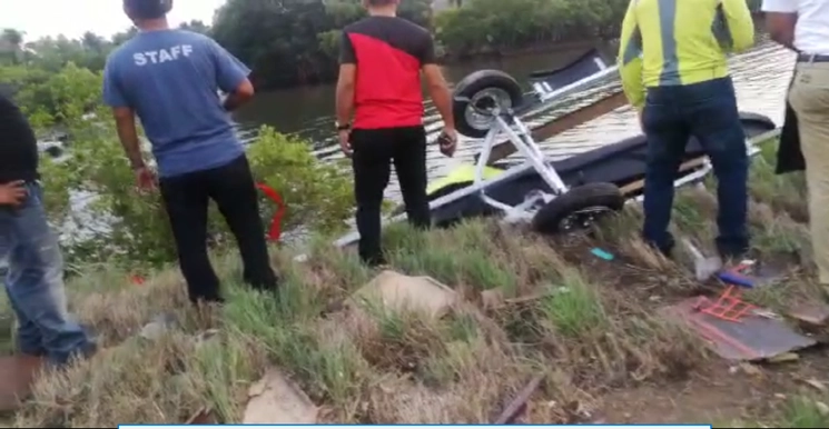 Captura de pantalla de un video donde se ve el accidente.