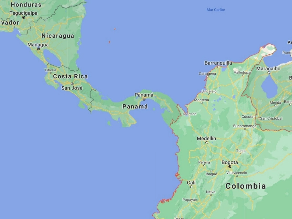 El naufragio ocurrió en la frontera de Colombia con Panamá. Imagen tomada de Google Maps