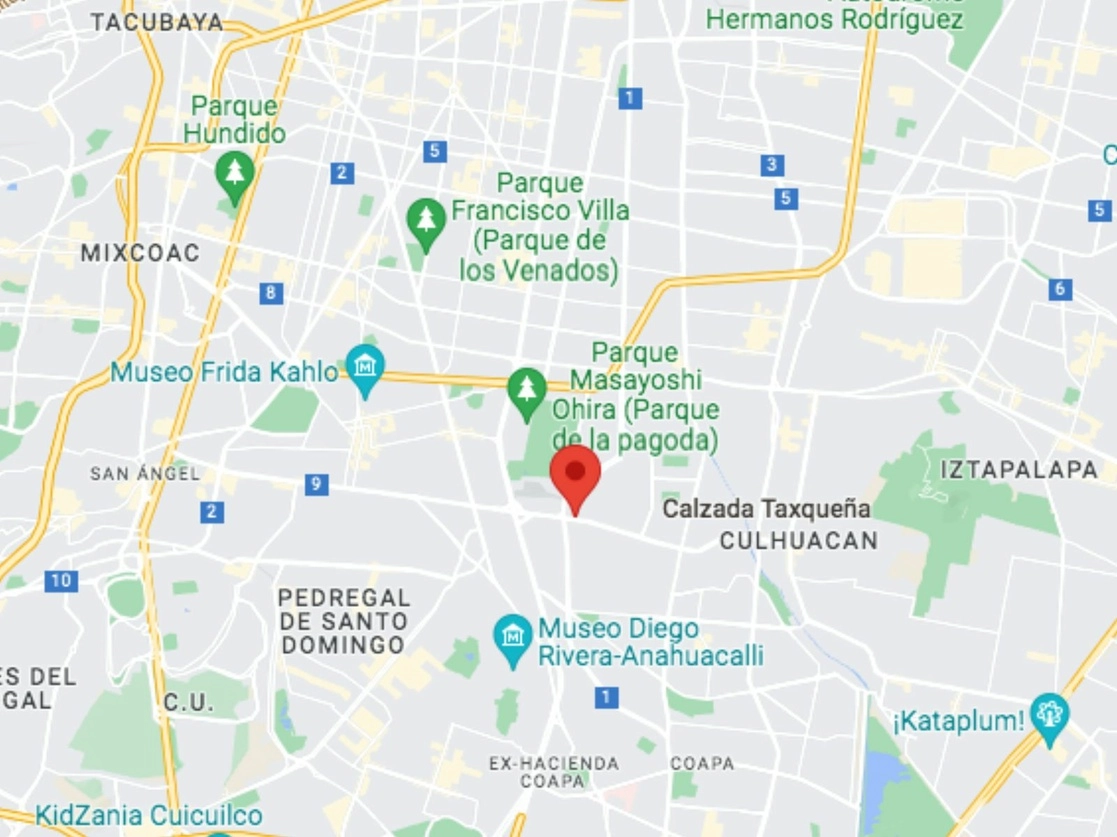 El percance ocurrió en calzada de Tlalpan a la altura de  la avenida Taxqueña. Imagen tomada de Google Maps