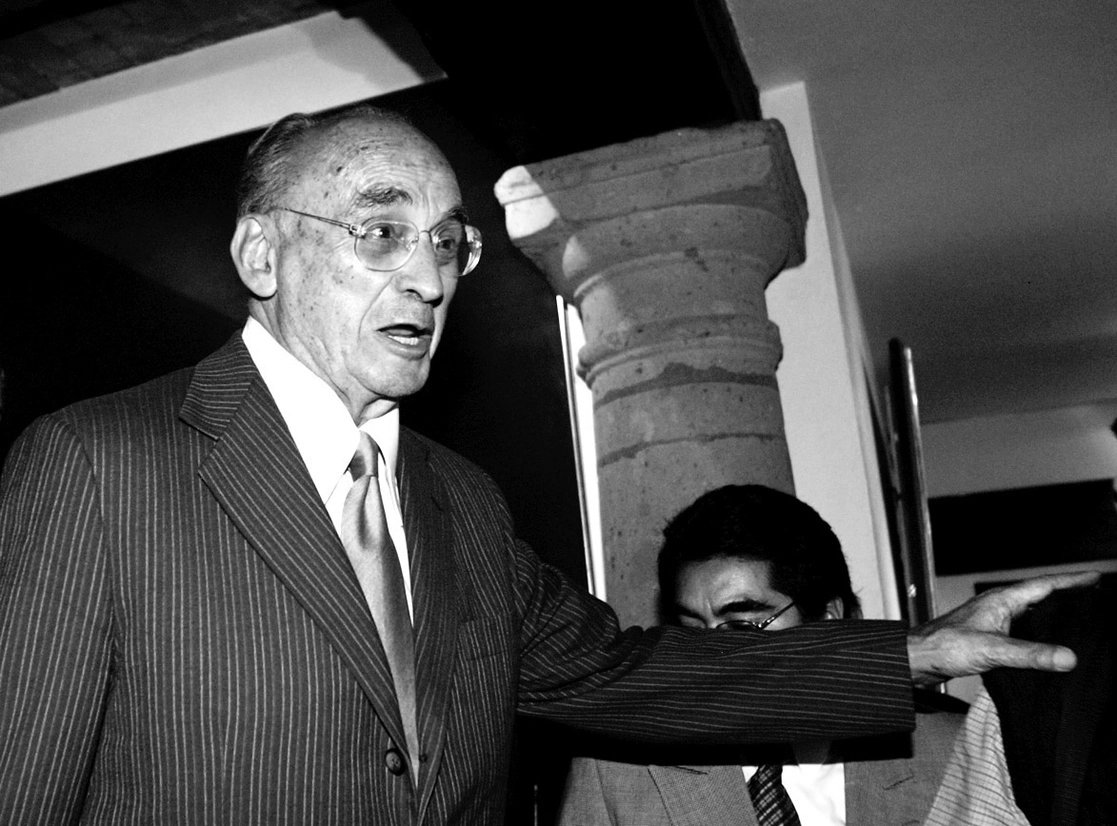 El ex presidente Luis Echeverría Álvarez en una imagen captada en San Jerónimo el 9 de julio de 2002. Foto Jesús Villaseca