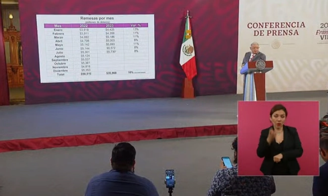 El presidente López Obrador, durante su conferencia de este jueves 3 de agosto, desde Palacio Nacional 