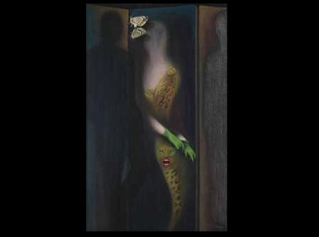 ‘Le Paravent (La pantalla)’, 1966, obra de Toyen (Marie Čermínová), perteneciente al Museo de Arte Moderno de París, destaca en la exposición Mujeres fantásticas. Foto tomada del sitio web de la Galería Schirn