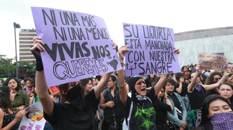 Colectivo femnista durante una protesta en imagen de archivo. Foto Luis Castillo 