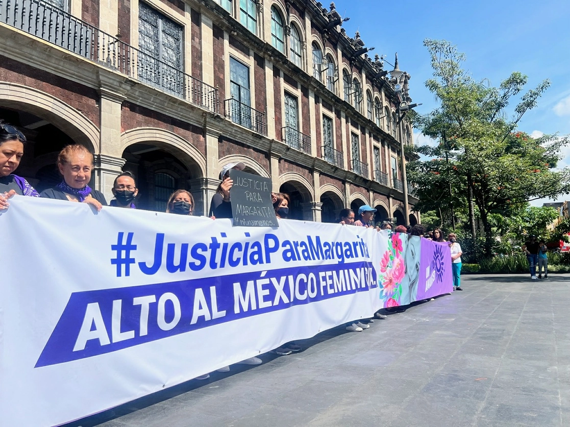 Mujeres exigen justicia para los responsables del feminicidio de Margarita, quien murió el pasado 24 de julio después de ser quemada en Cuautla, Morelos, el 27 de julio de 2022. Foto Rubicela Morelos