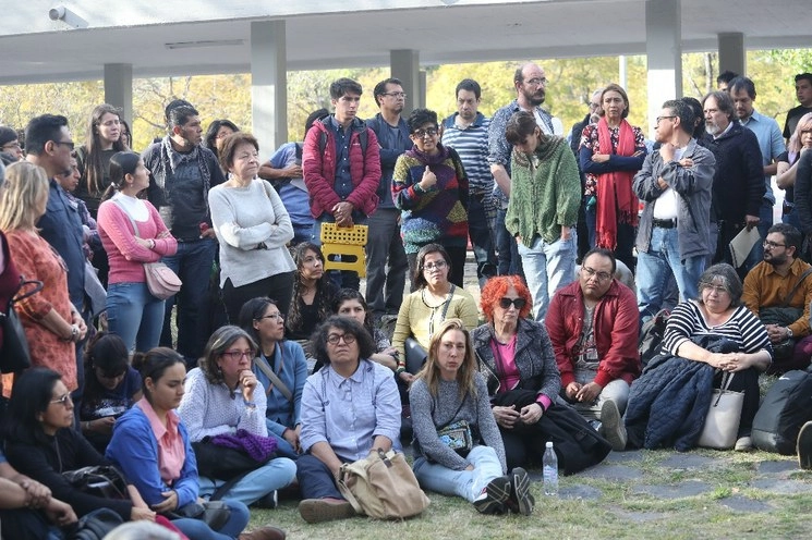 Alumnos de FFyL durante una reunión en imagen de archivo. Foto Yazmín Ortega