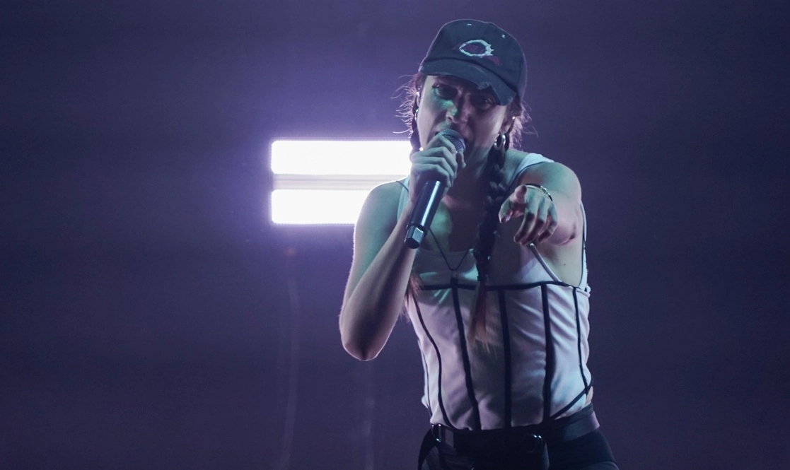 Actuación deKaren Marie, de Mø, en el  Corona Capital 2020 en la Ciudad de México. Foto Ap