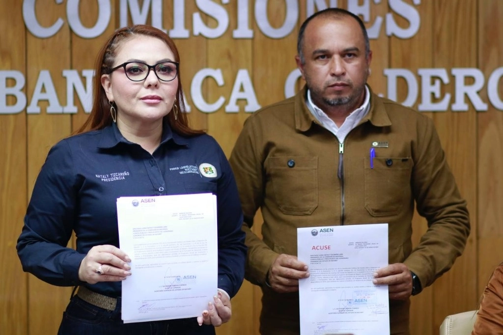 Diputados de Nayarit recibieron el informe de la Cuenta Pública 2022 en la que se señalan varias irregularidades, el 21 de febrero de 2024. Foto 'La Jornada'