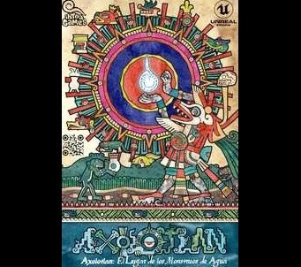 Fotograma de la serie Viaje a Axolotlan, que documenta la realización del videojuego mexicano "Axolotlan: El lugar de los monstruos de agua".