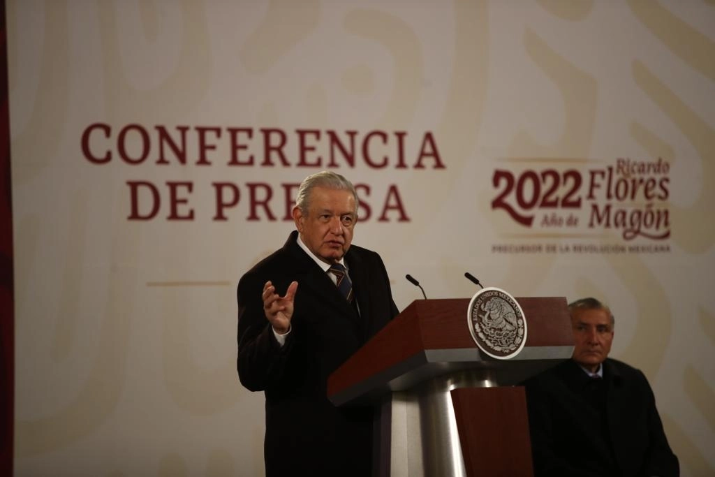 El presidente Andrés Manuel López Obrador, en la conferencia matutina del 21 de enero de 2022. Foto Yazmín Ortega Cortés