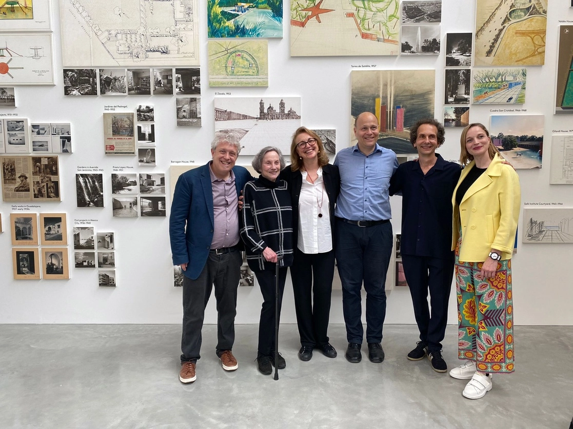 Luis E. Carranza, Adriana Williams, Federica Zanco, Matthias Pühl, Martin Josephy y Sabrina Handler, en la inauguración de la galería el pasado 13 de mayo. Foto cortesía de la Fundación Barragán
