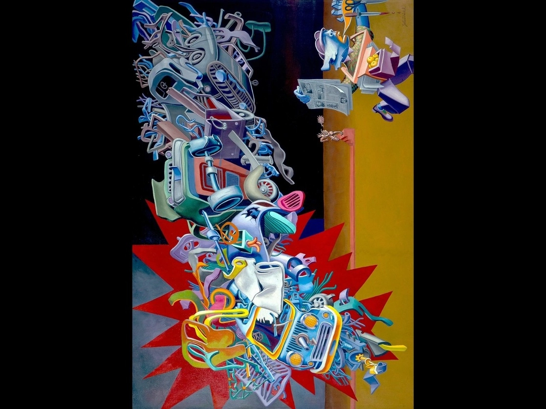 'Contaminación (1977)', pieza exhibida en 'Paisajes Fragmentados', una de las tres exposiciones con las que el Museo de Arte Moderno reabre al público igual número de salas cerradas durante seis meses debido a trabajos de remodelación. Foto cortesía del Acervo Museo de Arte Moderno /  Inbal / Secretaría de Cultura
